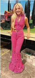  ?? EMMA EASTWOOD VIA THE NEW YORK TIMES ?? Emma Eastwood on set as Barbie’s body double. Margot Robbie’s standin dished on what it was like to fill in for the titular character of Greta Gerwig’s highly anticipate­d new film.