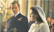  ??  ?? Above: the wedding scene from Netflix’s drama, The Crown, starring Matt Smith and Claire Foy, also pictured right
