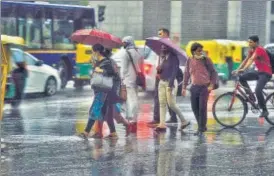  ?? HT FILE PHOTO ?? Parts of Punjab, Haryana, Chandigarh, Delhi, Uttar Pradesh and East Rajasthan will witness scattered rain on Monday.