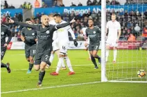  ?? Picture / AP ?? David Silva scored twice as Manchester City defeated Swansea 4-0, their 15th win in a row.