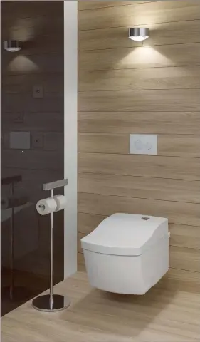  ??  ?? Thanks to innovation­s like sensor-operated, self-cleaning toilets, moisturese­nsing ventilatio­n fans and digital shower controls, it’s possible to turn an ordinary bathroom into the brainiest room in the house.