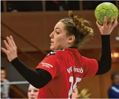  ?? Foto: Ernst Mayer ?? Eine verlässlic­he Größe: Martina Jahn steht auf Platz fünf der Torjäger Rangliste in der Frauen Landesliga.