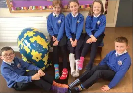  ?? ?? Tattygar Primary School pupils on Odd Socks Day 2022 at the start of Anti-bullying Week.