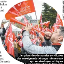  ??  ?? L’ampleur des demandes syndicales des enseignant­s dérange même ceux qui seraient sympathiqu­es à une améliorati­on de leur sort.