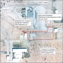  ?? LOANED GRAPHIC ?? THIS MAP SHOWS THE SITE WITHIN THE SAN LUIS II PORT of entry where the federal government proposes to building a new truck inspection station.