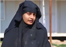  ??  ?? Jihadi bride Shamima Begum.