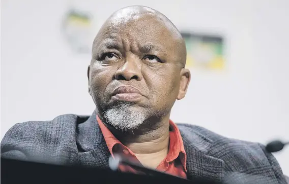  ?? Picture: Yeshiel Panchia ?? EXCUSES. ANC secretary-general Gwede Mantashe says President Jacob Zuma stays because the NEC wants to defend the party against the opposition.