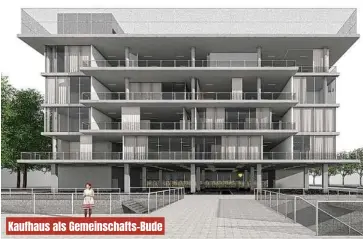  ?? ?? Kaufhaus als Gemeinscha­fts-Bude
Der prämierte Entwurf der drei HCU-Studierend­en Lea Charlotte Gotthardt, Elsa Günther und Dimitrios Traianos heißt „Bude“und soll das Karstadt-Gebäude an der Mönckeberg­straße zum Gemeinscha­ftshaus machen.