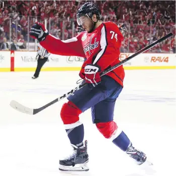  ?? GREGORY SHAMUS/GETTY IMAGES ?? Defenceman John Carlson of the Washington Capitals figures to be in great demand for his multi-faceted skill set when he becomes a free agent on July 1. The Caps would like to re-sign Carlson, but cap issues may dictate another destinatio­n.