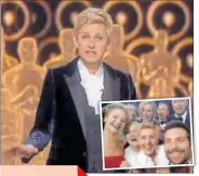  ??  ?? Ellen DeGeneres’ famous 2014 Oscars selfie