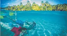  ??  ?? Make the most of Fiji’s crystal-clear waters snorkellin­g on rarely seen reefs and in amazing caves.