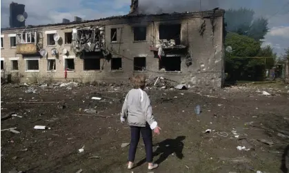  ?? Photograph: George Ivanchenko/EPA ?? Damage from Russian shelling in Volchans, Kharkiv region, Ukraine.