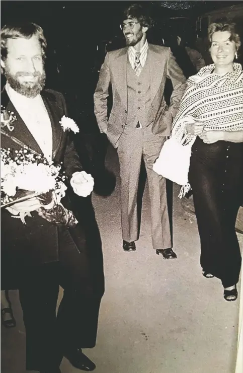  ?? COURTESY PHOTO ?? From left to right: Bill Whaley, Gene Sanchez and Billie Blair on opening night of West Side Story.