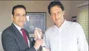  ?? TWITTER ?? Ajay Bisaria with Imran Khan