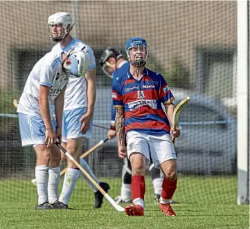  ?? ?? REUNITED: James Falconer celebrates against Skye in the final last year.