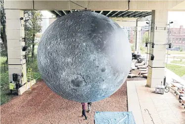  ?? THE BENTWAY ?? Bristol-born artist Luke Jerram used NASA imagery to create his work, The Museum of the Moon, now in Toronto.