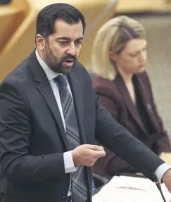  ?? ?? First Minister Humza Yousaf said he was devastated by the new figures when question at FMQS