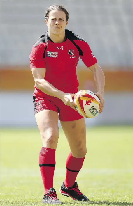  ?? — GETTY IMAGES FILES ?? “I’m really excited when I think about this opportunit­y,” says Andrea Burk, longtime star of the Canadian women’s rugby team, about playing in the upcoming Rugby League World Cup.