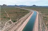  ?? MICHAEL CHOW/THE REPUBLIC FILE ?? The CAP canal in Scottsdale is pumping less water than it did before.