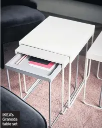  ??  ?? IKEA’s Granoda table set