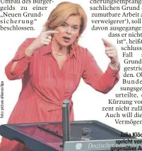  ?? ?? Julia Klöckner (CDU) spricht von „Fairness“gegenüber Arbeitende­n.