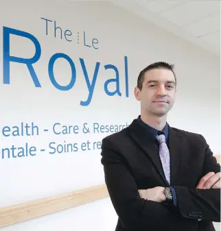  ?? TONY CALDWELL ?? Dr. Zachary Kaminsky believes that, in a matter of years, a clinical test will exist that could save lives by predicting suicide risk. Kaminsky is the newly appointed chair of suicide prevention at The Royal.