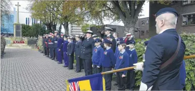  ?? Picture: Paul Amos FM4577904 ?? The Remembranc­e Sunday service was moved from the war memorial last year