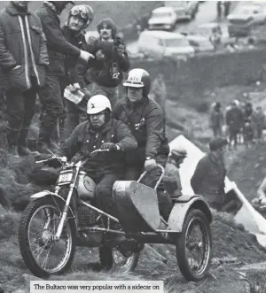  ??  ?? The Bultaco was very popular with a sidecar on