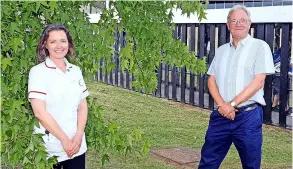  ?? Pics: Geoff Parselle ?? Above and below, RUH radiothera­py service manager Lisa Tolson and Bath Cancer Unit Support Group chairman Mike Taylor