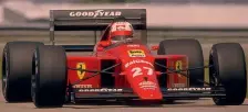 ?? ?? 1989: successo in Ferrari Mansell lanciato verso la vittoria nel GP del Brasile, alla prima uscita in rosso: quell’anno fu primo anche in Ungheria