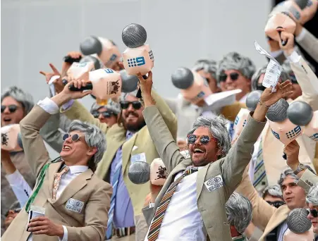  ?? GETTY IMAGES ?? Richie Benaud fans enjoy their day out at The Gabba in Brisbane in 2017.