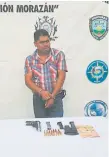  ?? FOTO: EL HERALDO ?? Arístides Díaz Díaz fue capturado por la PMOP en Copán.