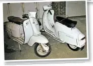  ??  ?? SX and TV200 scooters still exist there in greatt with original condition, this pair were found recently only a few hundred miles on the clock.