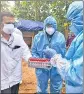  ??  ?? Health workers collect blood samples from goats for Nipah virus testing in Kozhikode on Tuesday.