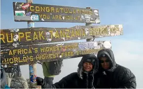  ??  ?? Brent was asked to perform a haka on Africa’s highest peak.