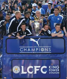  ??  ?? Leicester City won the Premier League title three years ago