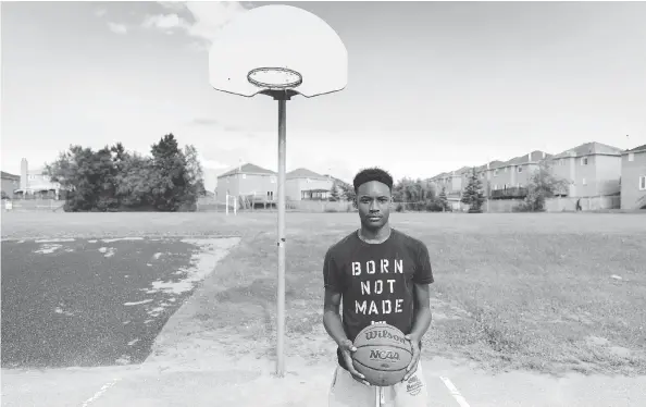  ?? PHOTOS: YASIN OSMAN ?? Jalen Celestine is one of the focal points in True North, Ryan Sidhoo’s nine-episode documentar­y about aspiring basketball players in Canada.