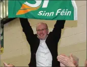  ??  ?? Cllr Ó Súilleabhá­in celebrates his election in 2014.