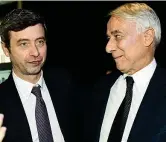  ??  ?? A Milano Giuliano Pisapia e Andrea Orlando ieri alla Fondazione Feltrinell­i