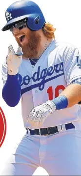  ??  ?? on-base percentage in 65 games JUSTIN TURNER STATS .377 .473 37 10 home runs