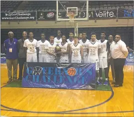  ?? SUBMITTED PHOTO ?? The Thomas Stone bpys basketball team captured the Governor’s Challenge tournament crown with a 50-38 victory in the bracket 3 final over Archbishop Curley of Baltimore at the Wicomico Youth and Civic Center in Salisbury on Wednesday.