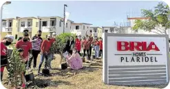  ?? ?? With Bria Homes’ Plantahan program, tree planting has become a regular activity in many Bria residentia­l communitie­s.