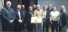  ?? ?? The board of directors of Lismore Heritage Company CLG - Michael J Walsh, chairman Michael Quinn, secretary Richie Walsh, Rose O’Dowd, Cllr Conor McGuinness, Cllr John Pratt, Helen Courtney, James Coughlan, manager Mealla Fahey, James Lenane and Joanne Roche.