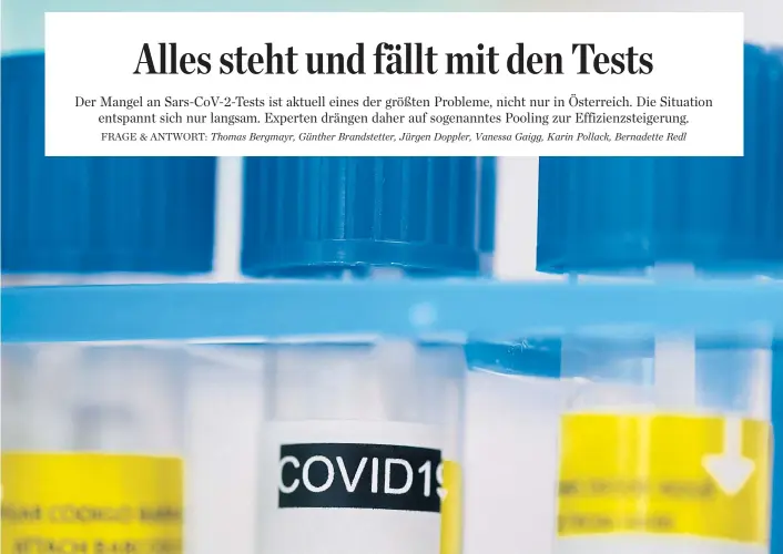  ??  ?? Täglich werden mehr Corona-Tests durchgefüh­rt. Mittlerwei­le entwickeln sich die überlastet­en Testlabors zum Nadelöhr. Pooling könnte Abhilfe schaffen, meinen Fachleute.