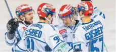  ?? FOTO: IMAGO SPORTFOTOD­IENST ?? Am vergangene­n Wochenende hatten die Schwenning­er Wild Wings Grund zum Jubeln.