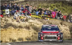  ??  ?? Kris Meeke clinches his second title of the season with the Rally Spain victory Citroen Abu Dhabi