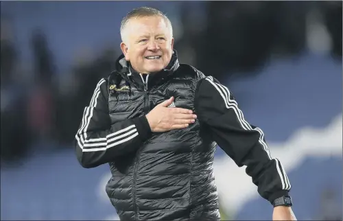  ?? PICTURE: SIMON BELLIS/SPORTIMAGE. ?? HOME IS WHERE THE HEART IS: Chris Wilder knows there will be interest in his Sheffield United players in January but is confident of retaining them.