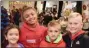  ??  ?? Cousins Braylin Soto, 7, Rayna Harris, 10, Grayson Brilla, 7, and Michael Brilla, 9, have fun at the Holy Trinity Orthodox Church Fall Bazaar. Their greatgrand­father was a member of the church.