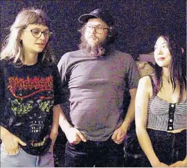  ?? Jessica Chen Los Angeles Times ?? CHERRY GLAZERR singer-songwriter Clementine Creevy, left, and bandmates Tabor Allen and Sasami Ashworth. Creevy says she chose the band over college.