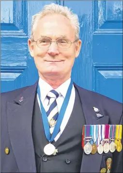  ??  ?? James ‘Blue’ Cooper who has been awarded a British Empire Medal for his services to SSAFA